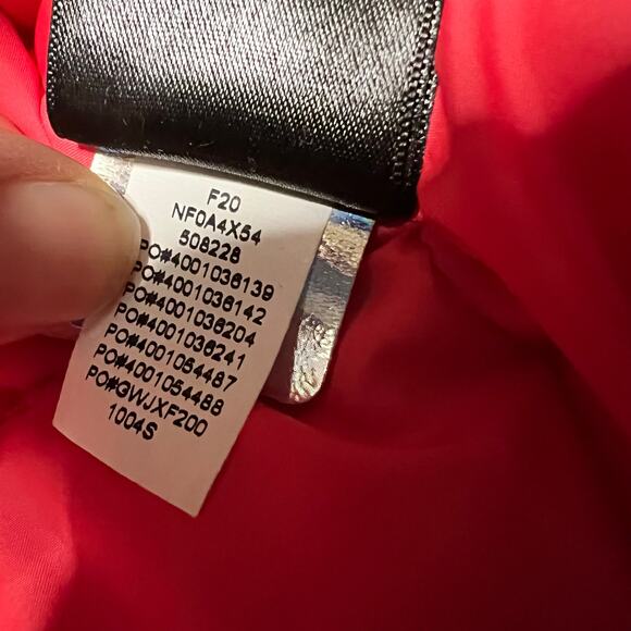 North Face Jacket Youth Girls Small 7/8 Red Balanced Rock Insulated Outdoor - Picture 6 of 11